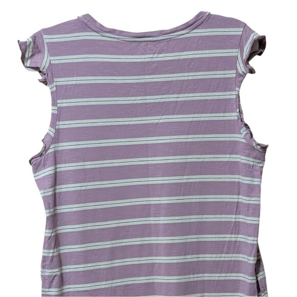 Toad & Co Dress Rufflita Size Medium Striped Sleeveless Granola Hiking Camping - Picture 9 of 11